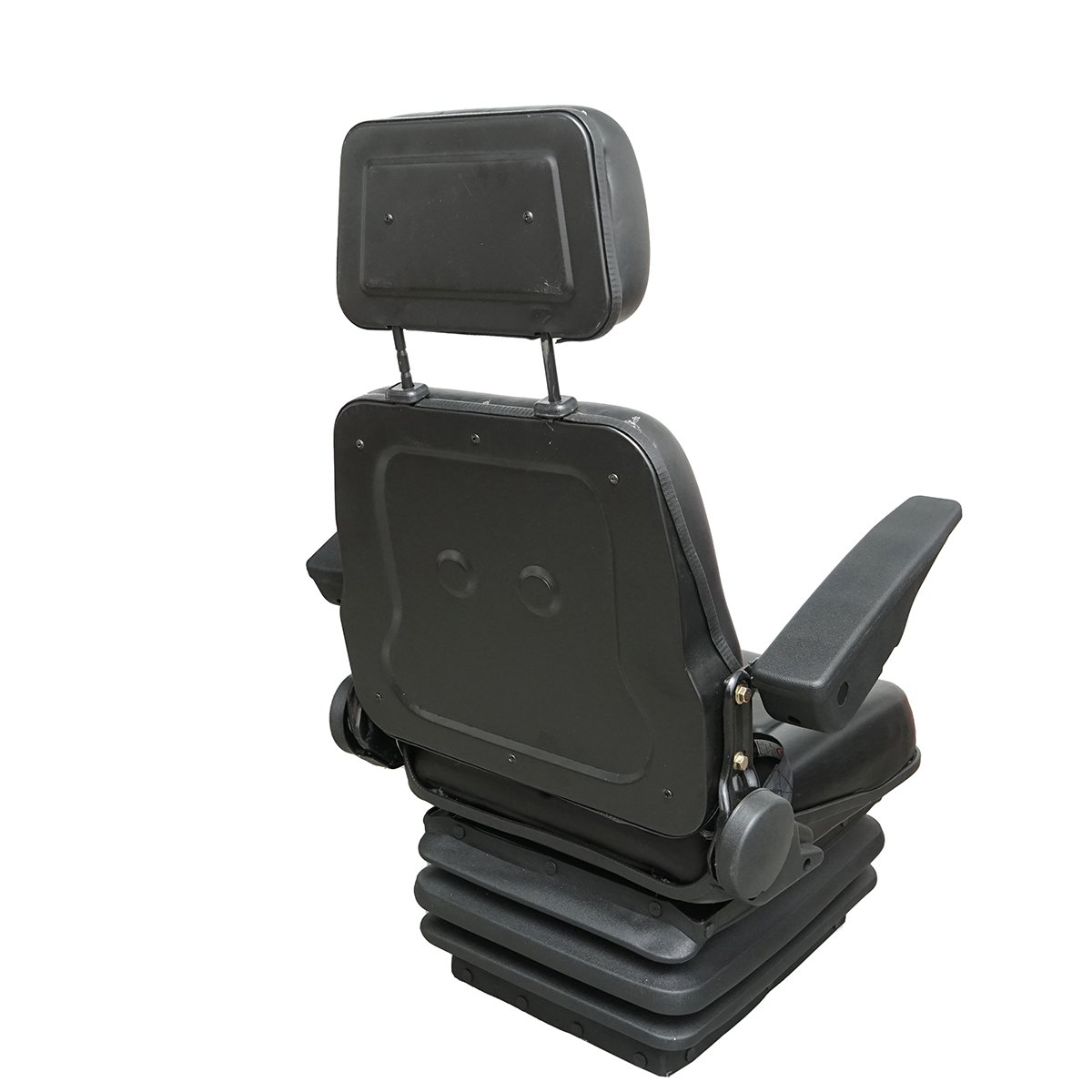 Scaun universal reglabil pe inaltime si greutate 50-130Kg, cotiere si spatar rabatabil 40-80° pentru tractor, utilaje agricole, industriale, stivuitor